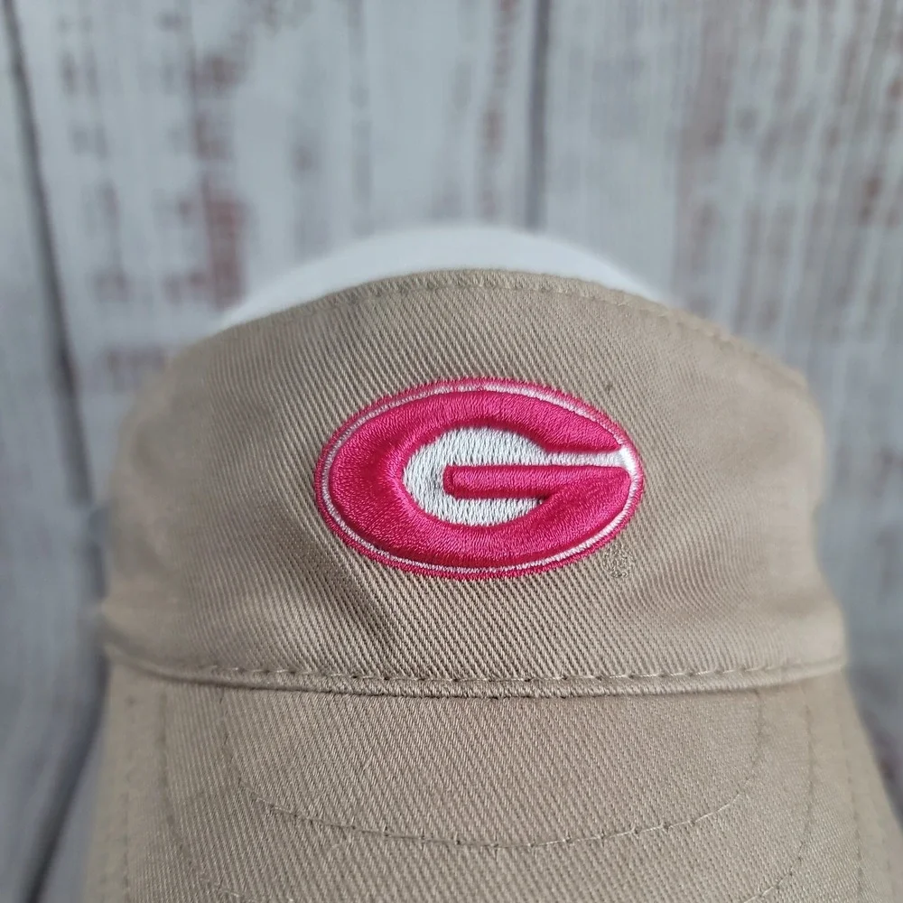 Georgia Bulldogs NCAA Football Nike Team Pink Beige‎ Adjustable Strap Visor